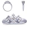 Adorable 0.25 CT Diamond Band 14 KT White Gold Ring
