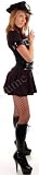 4Pc Bad Cop Costume, Includes Dress, Tie, Hat, And Waist Cincher