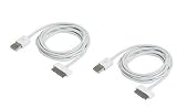 - HIGH QUALITY GATOR CRUNCH - SOLID COPPER WIRES INSIDE! - SET OF 2 - Extra Long White 6 Foot (6ft) iPod / iPhone 3G, 3GS, 4, 4S / iPad, iPad 2 USB Charge and Sync Cable Cord, More than double the length of the standard cord REVISED MODEL: NOW FITS IPHONE 4 BUMPER CASE (BULK PACKAGING)