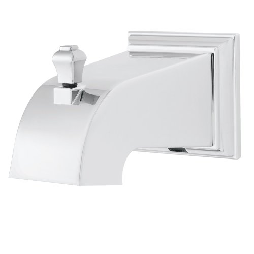 Speakman S-1564 Rainier Bathroom Square Tub Spout with Diverter, Brushed Nickel