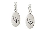 Stainless Steel Arizona Cardinals Logo Dangle Earrings - 27.60MM X 10.00MM