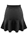 Doublju Women Colorful Flared and Gored Skirt with Pleat
