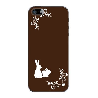 ２匹のうさぎ TYPE1ウサギ 【ブラウン】 / iPhone5ケース【iphone5 ケース カバー】【スマホケース】【スマートフォン ケース】
