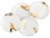 Rosanna Four Calling Birds Dessert Plates, Set of 4
