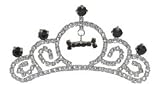 Mud Pie Black Bone Jeweled Dog Tiara