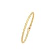 14K Yellow Gold ''Basket Weave'' Bangle Bracelet - 7.25"