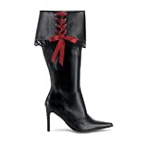 3 3/4 Inch Wide Calf Sexy High Heel Pirate Costume Accessory Interchangeable Ribbon