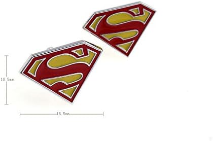 Tiny Susie personlized superman logo theme pattern enamel stainless steel brass shirt blouse cufflinks cuff links