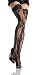Rose Lace Thigh High Nylon Stocking with Lace Top