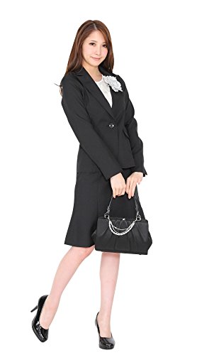 (ブティックユリア) Boutique Yuria リクルートからフォーマルまで 美ライン 黒 グレー ストライプ