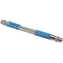 Stainless Steel 316 Superflex Hose w/ 304 Braid, Male Pipe Fittings, 1/2ID, 12" Long
