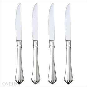 Oneida 3620F Stainless Steel Julliard 4 Piece Steak Knife Set