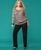 INC International Concepts? Plus Size Zigzag Pattern Sweater & No-Waist Cigarette Pants