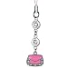 Cell Phone Charm - Pink Purse with Rhinestones