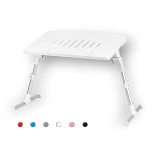 Ultra Light Weight Laptop desk,table or workstation for floor, couch, bed or chairs-White Color