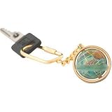 Marine Blue Gemstone Globe Key Chain