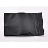 100x Premium Mylar Clear Front Color Foil Back Resealable Flat Ziplock Bag 8.5x13cm (3.3x5.1) (Black)