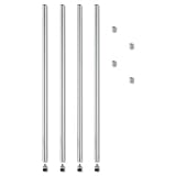 Alera Stackable Posts For Wire Shelving, 36 High, Silver, 4/Pack