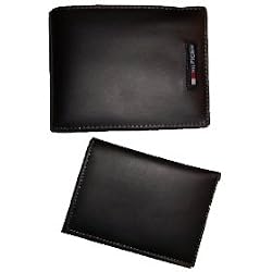 Men's Tommy Hilfiger Passcase Wallet Black w/ Logo