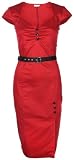 NEW RED VINTAGE 1950's SWEETHEART NECKLINE PINUP PENCIL PARTY EVENING WIGGLE DRESS