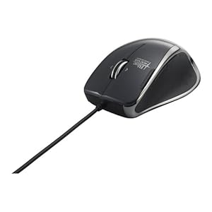 【クリックで詳細表示】iBUFFALO BlueLED有線マウス 超高感度 6ボタン 横スクロール ガンメタ BSMBU03GM