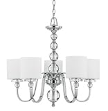 DowntownOne Tier Chandelier With 5 Uplights DW5005C By Quoizel