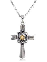 Sterling Silver Celtic Cross Pendant Necklace, 18"