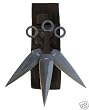 Set 3 Ninja Stealth Black Throwing Knives with Nylon Case