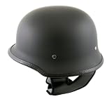 DOT German Style Flat Black Half Face Motorcycle Helmets