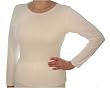 Cuddl Duds Softwear Lace Edge Long Sleeve Crew Neck Top