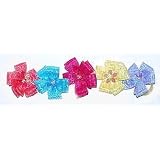 A Pet's World AP10040906 Sequin Petal Flowers Hair Bow - Canary Yellow by A Pet's World