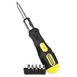 Stanley 62-509 8-3/4-Inch Multi-Bit Ratcheting Screwdriver with 6 Assorted Bits