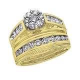 Eternal Bouquet 1 1/2ctw Diamond Floral Trio Set