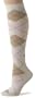 HUE Women's Argyle Knee Sock, Ivory
