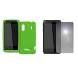 EMPIRE Neon Green Silicone Skin Case Cover + Mirror Screen Protector for Sp ....