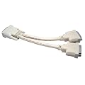 Max Value DVI-D Splitter Cable, 1x Male to 2x Female, 0.3 Mtr, Beige