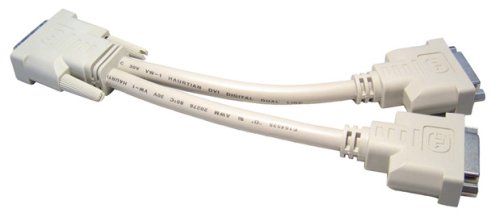 Max Value DVI-D Splitter Cable, 1x Male to 2x Female, 0.3 Mtr, Beige