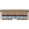 Jacaranda Collection Blue, Camel & Chocolate Micro Suede Curtains Striped Window Valance