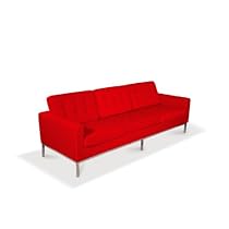 Big Sale Kardiel Florence Knoll Style Sofa 3 Seat, Cashmere Wool - RED