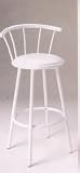 White Finish Swivel Bar Chair (SET OF 2)