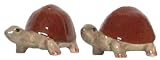 Ceramic Pottery Turtles Salt and Pepper Shakers 1.5"H Two Sets