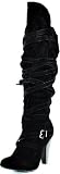 Fahrenheit Womens Luga-05 Velvet Over Knee High Heel Boots