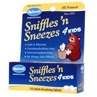 Hylands Sniffles n Sneezes Tablets for kids, 125 Quick-Dissolving Tablets