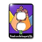 S. Fernleaf Designs Folk Art Paintings Pets - Birds Good for the Soul, Blue Bird, Original Folk Art Painting Birders Avian - Light Switch Covers - 2 plug outlet cover