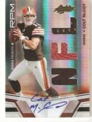 2010 Absolute Memorabilia #203 Colt McCoy RPM AU RC - Cleveland Browns (RC - Rookie Card - Piece of Authentic Jersey - Autographed - Serial #d to 299) (Football Cards)