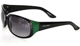 Women's Nine West Black w/ Green Accent UV Sunglasses
