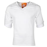 Soul Cal Long Sleeve Grandad T-Shirt - White - Mens