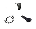 Mains Charger + Car Charger + 2 Meter USB Extension Lead for Pure Digital Flip Video Ultra/Ultra HD models