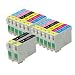 2 Full sets + 2 extra black.... 481-486 x 14 compatible high capacity ink cartridges, fits epson stylus photo printers R200, R220, R300, R320, R340, RX500, RX600, RX620, sx420w ..481 x4, 482 x 2, 483 x 2, 484 x 2, 485 x 2, 486 x 2
