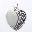 Small Sterling Silver Heart Charm or Pendant, #11442